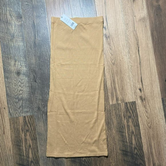 French Connection Palm Suede Tommy Ribbed Side Split Knit Skirt Size S NWT - Picture 2 of 4